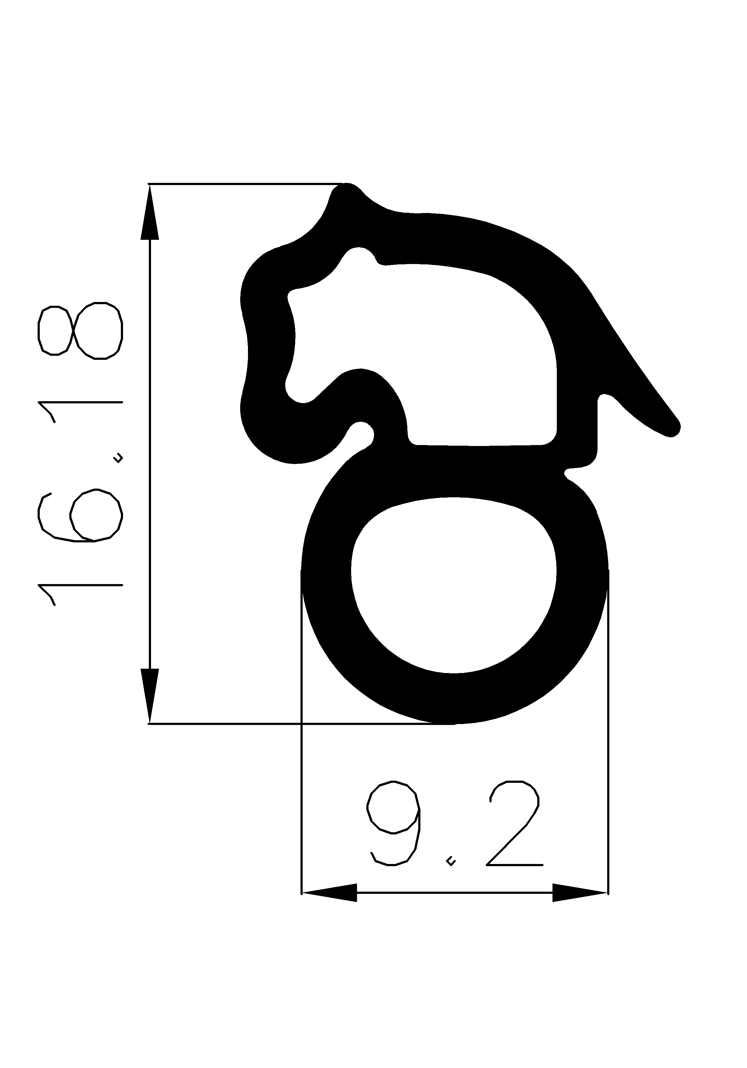 1310160KG - профили из силиконовой резины - Профили для дверных коробок