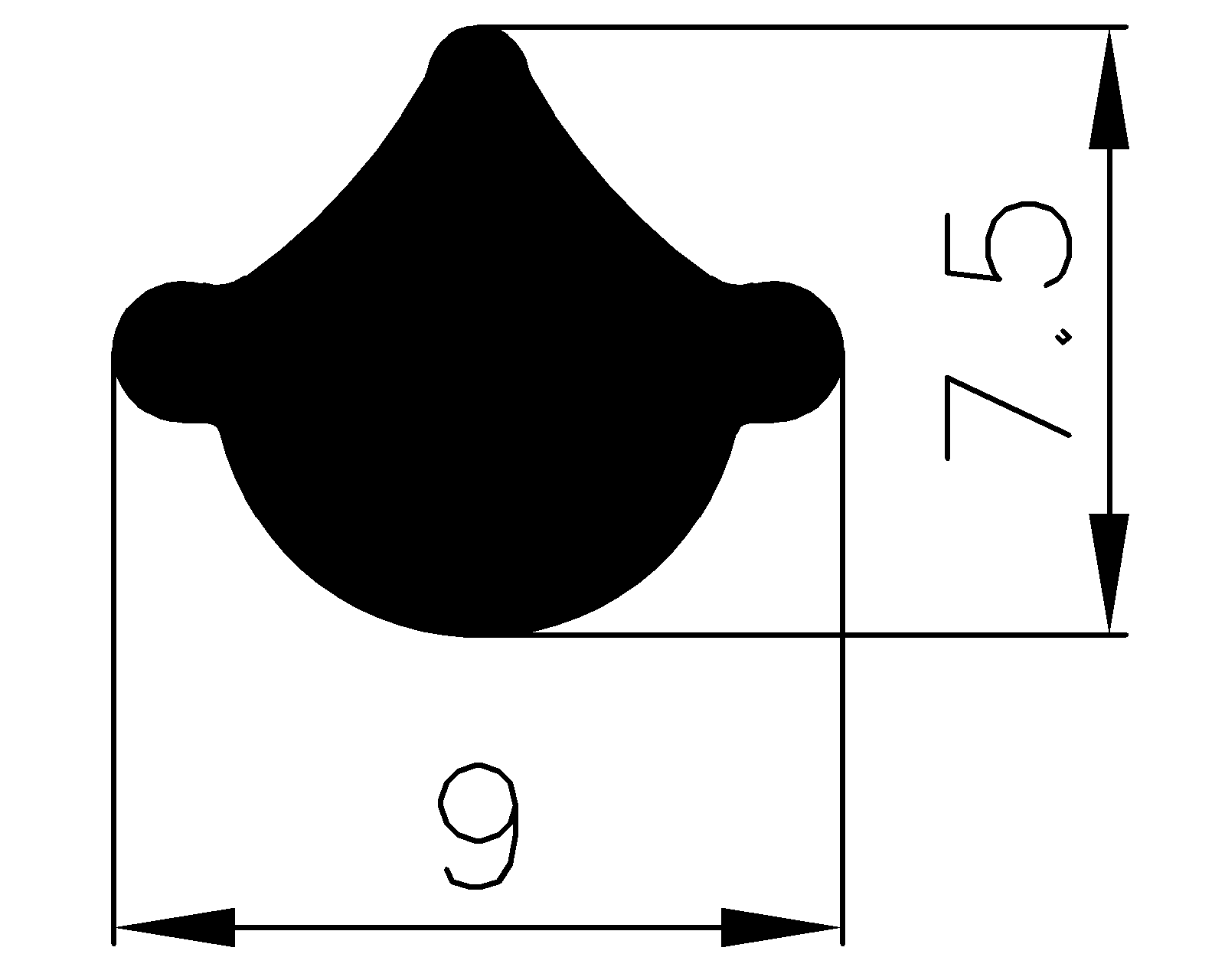 14180380KG - профили EPDM для натяжных конструкций - стабилизирующие и натяжные профили