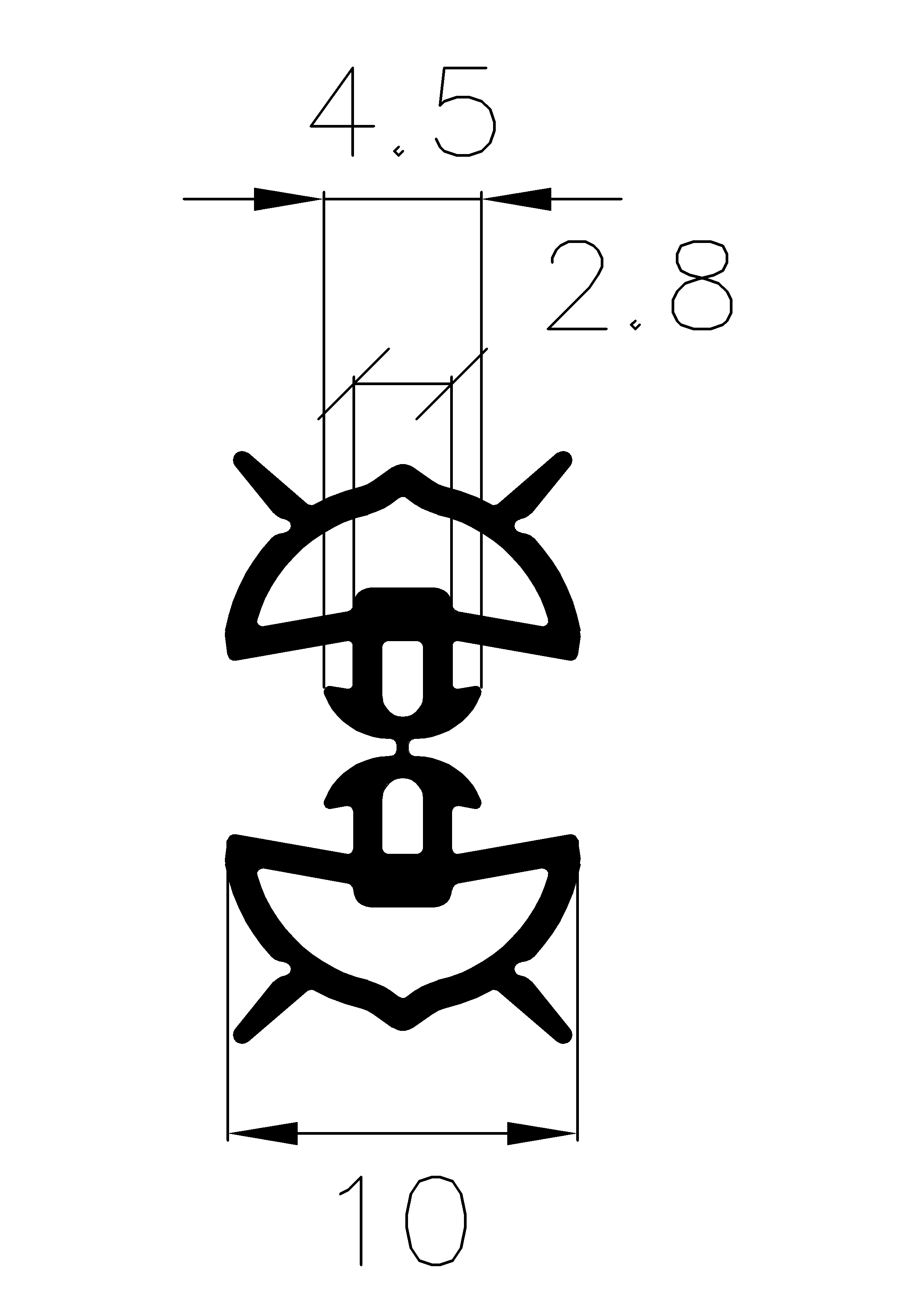 4630360KG - резиновый профиль - Профили для дверных коробок