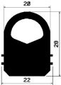 HR 2218 - Профили из резины EPDM - Полукруглые, D-образные
