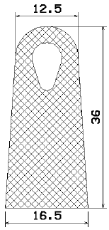 MZS 25806 - Профили губчатые EPDM - Полукруглые, D-образные