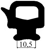 RT - G081 24×22,5 мм - Профили из резины EPDM - Раздвижная дверь - Профили для защиты пальцев